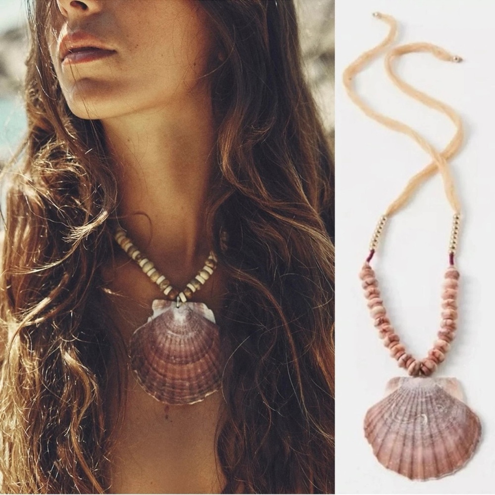 Free People Pink Shell Necklace